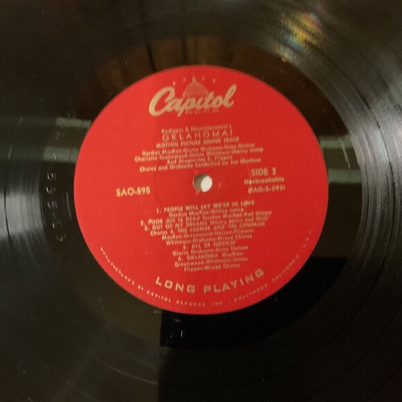 Rodgers & Hammerstein's Oklahoma Soundtrack Vinyl Record LP Capitol Records 1955 - Picture 6 of 8